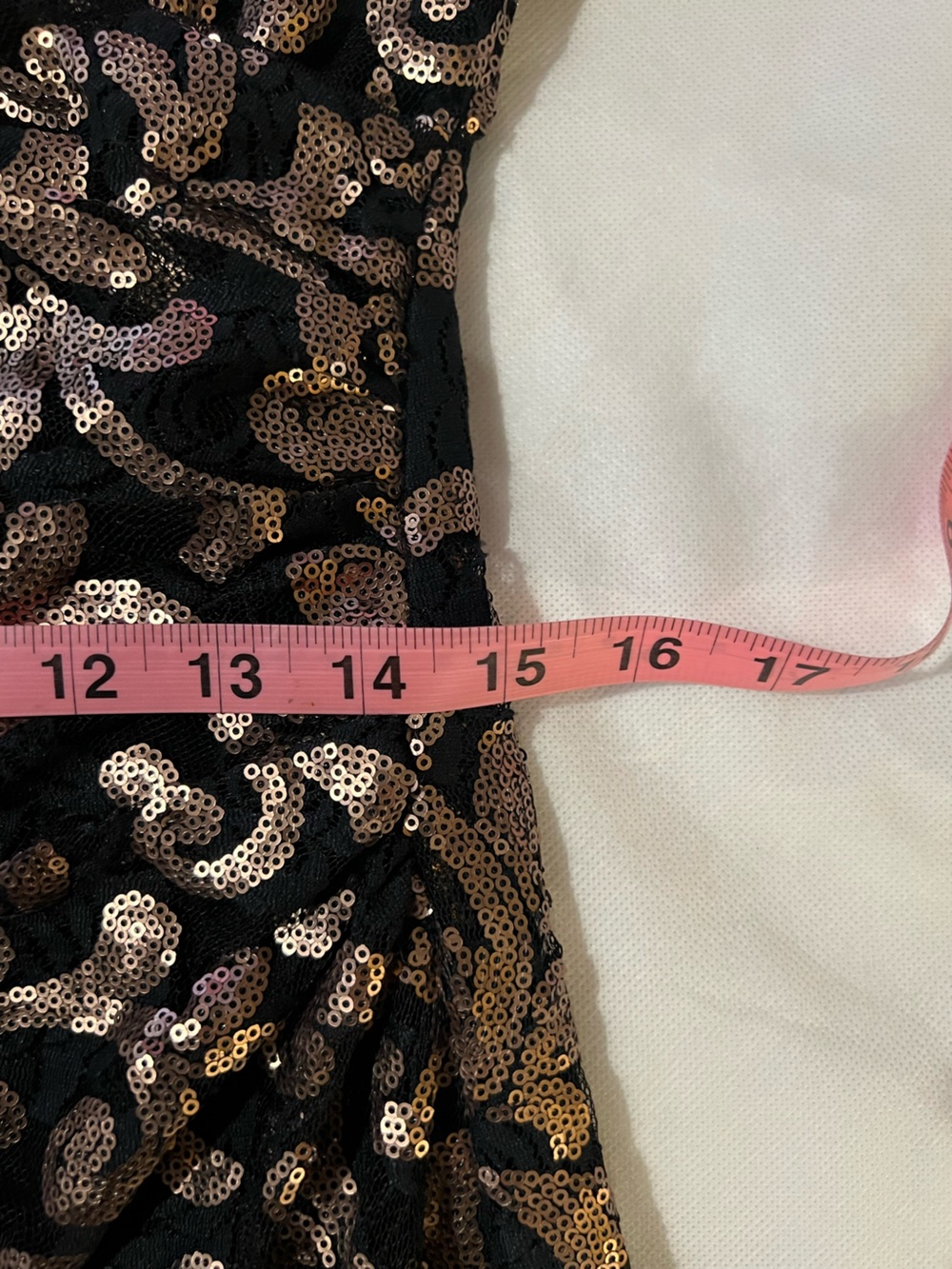 Lauren Ralph Lauren Dress Size 8 Black Bronze Sequin Lace Sheath Cocktail Dress - Picture 9 of 11
